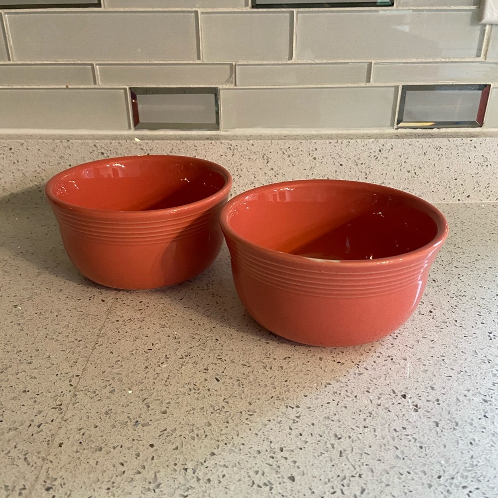 Fiestaware flamingo gusto bowls, set